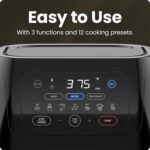 CHEFMAN Multifunctional Digital Air Fryer+ Rotisserie, Dehydrator, Convection Oven, 17 Touch Screen Presets Fry, Roast, Dehydrate, Bake, XL 10L Family Size, Auto Shutoff, Large Easy-View Window, Black - Image 6