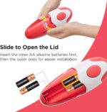 Kitchen Mama Auto Electric Can Opener: Open Your Cans with A Simple Press of Button - Automatic, Hands Free, Smooth Edge, Battery Operated, YES YOU CAN (Red) - Image 6
