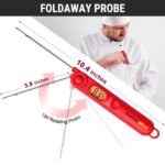 ThermoPro TP03B Digital Meat Thermometer for Cooking, Instant Read Thermometer with Backlight, Kitchen Food Thermometer for Grill Smoker BBQ Oil Deep Fry Candy Bread Coffee with Pop-up Meat Probe - Image 9