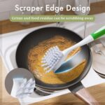 Amazer Dish Brush with Handle, 2 Pack Kitchen Scrub Brushes for Cleaning, Dish Scrubber with Stiff Bristles for Sink, Pots, Pans - Image 7