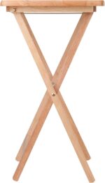 Winsome Alex Set of 2 Foldable Snack Tables, for Living Room, 26", Natural - Image 9