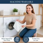 LANE LINEN Kitchen Towels Set - Pack of 12 Cotton Dish Towels for Drying Dishes, 18”x 28”, Premium Hand Towels, Tea Towel, Quick Drying Kitchen Towel Set - Olive - Image 7