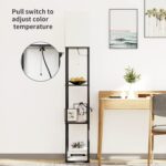SUNMORY Floor Lamp with Shelves, Modern Square Standing Lamp with 3 Color Temperature Bulb, Corner Display Bookshelf Lamp for Living Room and Bedroom(Black) - Image 9
