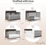 Dream On Me Owen 5-in-1 Convertible Full-Size Baby Crib in Matte Black, GreenGuard Gold & JPMA, Converts to Toddler, Day, & Full-Size Bed, Non-Toxic Paint, Safe Sleep Environment - Image 6