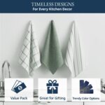 LANE LINEN Kitchen Towels Set - Pack of 12 Cotton Dish Towels for Drying Dishes, 18”x 28”, Premium Hand Towels, Tea Towel, Quick Drying Kitchen Towel Set - Olive - Image 9