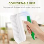 Amazer Scrub Brush for Cleaning Comfort Grip Shower Scrubber Stiff Bristles with Handle Heavy Duty Cleaner Brush for Tub Sink Carpet Floor - Pack of 2 (Green+Green) - Image 3