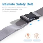 Baby Changing Station Wall Mounted Baby Changing Table Foldable Diaper Changing Unit Commercial Restrooms Horizontal HDPE Meterial with Safrty Strap White Gray - Image 7