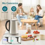 COSORI Electric Kettle, Cool-Touch Double Wall Stainless Steel Insulated, Automatic Shut Off & Boil-Dry Protection, Durable Tea Kettle Boiler & Heater, 1.5L/1500W, Silver - Image 7