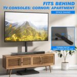 Rfiver Swivel Floor TV Stand with Mount for 32-60 inch TVs up to 88 lbs, Height Adjustable Tall TV Stand with Wood Base, Saving Space Design for Bedroom, Living Room and Corner, Max VESA 400x400mm - Image 8