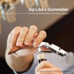 HiCoup Kitchenware Wine Opener - Professional Corkscrews for Wine Bottles w/Foil Cutter and Cap Remover - Manual Wine Key for Servers, Waiters, Bartenders and Home Use - Classic Rosewood - Image 4