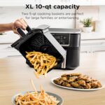 Ninja Foodi 10QT 6-in-1 DualZone Smart XL Air Fryer, 2 Independent 5QT Baskets, Smart Cook Thermometer, Match Cook, Smart Finish, Air Fry, Roast, Bake, Dehydrate, Reheat, Grey, DZ550 - Image 6