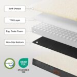 Bedsure Dog Beds Large Sized Dog - Orthopedic Flat Pet Beds with Removable Washable Cover, Egg Crate Foam Puppy Mat, Suitable for Pet Up to 65 lbs - Image 5