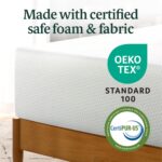 ZINUS 12 Inch Green Tea Memory Foam Mattress [New Version], Fiberglass free, Medium Firm Feel, Zoned Pressure Relief, Certified Safe Foams & Fabric, Bed-In-A-Box, Queen , White - Image 7