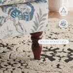 MELLCOM Floral Accent Chair, High Back Upholstered Armchair with Solid Legs, Leisure Single Sofa Chair for Living Room, Bedroom, Home Office, Blue Floral - Image 10