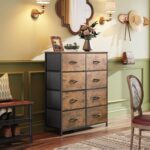 WLIVE Fabric Dresser for Bedroom, Tall Dresser with 8 Drawers, Storage Tower with Fabric Bins, Double Dressers, Chest of Drawers for Closet, Living Room, Hallway, Dorm, Rustic Brown Wood Grain Print - Image 6