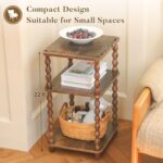 Side Table, Small End Table with Storage Shelf, Modern Bedside Table Night Stand for Living Room, Bedroom, Office and Small Spaces (Rustic Brown) - Image 6