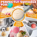 4 oz Ice Cream Scoop with Trigger Release #8 – Stainless Steel Versatile Tool for Baking, Cookies and Desserts Spoons, Easy-to-Clean, Dishwasher-Safe, Ergonomic Design for Precise Culinary Portions - Image 6