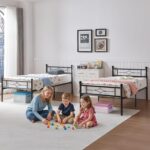 BedsPick Twin Bed Frame, Classic Metal Platform Bed Frame, Mattress Foundation with Steel Slat Support, 12.5'' Under Foundation Storage, No Box Spring Needed/Noise Free/Easy Assembly/Twin Size Black - Image 10