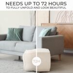 ZICOTO Beautiful Boucle Pouf Ottoman and Foot Rest - Elevate Your Living Room Decor with Lightweight Comfort and Charm - A Round Modern Foam Filled Foot Stool Perfect to Rest Your Feet - Image 6