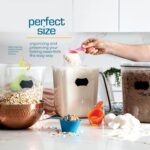 Flour Sugar Storage Containers (5.3L/4pk) Great Rice Canisters Sets For The Kitchen pantry, Large Food Storage Containers With Lids Airtight - Image 5