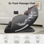 Real Relax 2025 Massage Chair Full Body,Zero Gravity 3D SL-Track Shiatsu Massage Recliner Chair with Heat Body Scan Bluetooth Foot Roller APP Control, Child Lock, Favor-06,Brown - Image 4