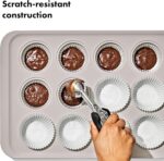 OXO Good Grips Non-Stick Pro Ceramic Coated Metal Bakeware 12 Cup Muffin Pan – Biscuit - Image 4