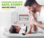 Alpine Wall Mounted Baby Changing Station - Horizontal Baby Changing Table Foldable Diaper Tables with Safety Strap for Commercial Bathroom, ADA Complaint (Hardware Included) White Gray - Image 10