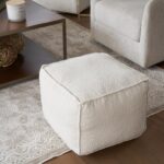ZICOTO Beautiful Boucle Pouf Ottoman and Foot Rest - Elevate Your Living Room Decor with Lightweight Comfort and Charm - A Round Modern Foam Filled Foot Stool Perfect to Rest Your Feet - Image 7