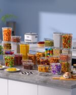 24 PCS Airtight Food Storage Containers with Lids, Kitchen Pantry Organization and Storage, BPA-Free Plastic Scale Food Canisters for Cereal, Flour, Sugar, Dry Food, Include Labels & Marker - Image 9