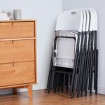 Amazon Basics Sturdy Foldable Plastic Chair, Portable, 350-Pound Capacity, White, 6-Pack - Image 7