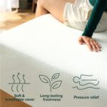 ZINUS 12 Inch Green Tea Memory Foam Mattress [New Version], Fiberglass free, Medium Firm Feel, Zoned Pressure Relief, Certified Safe Foams & Fabric, Bed-In-A-Box, Queen , White - Image 8
