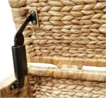 eHemco Heavy-duty Water Hyacinth Wicker Storage Trunk with Metal Frame, 30 by 17.5 by 17.5 Inches, Natural - Image 6