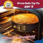 Hiware 9 Inch Non-stick Cheesecake Pan Springform Pan with Removable Bottom/Leakproof - Black - Image 4