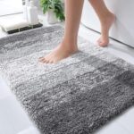 OLANLY Bathroom Rugs Mat 30x20, Extra Soft Absorbent Microfiber Bath Rugs, Rubber Backing, Quick Dry, Machine Washable Bath Mats for Bathroom Floor, Tub and Shower, Home Decor Accessories, Grey - Image 2