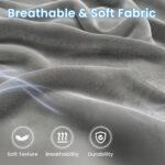 N-GEN GAMING Video Gaming Chair Office Computer Desk Use Ergonomic Reclining Backrest Adjustable Armrests Lumbar Support Footrest High Density Foam Breathable Fabric Heavy Duty Base (Grey) - Image 7