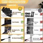 ANYOO Cotton Hammock Portable Camping Hammocks for Hanging Sturdy Garden Comfortable Fabric Hammock with Tree Straps Up to 660lbs with Travel Bag for Camping Outdoor/Indoor Patio Backyard - Image 6