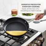 All-Clad HA1 Hard Anodized Non Stick Fry Pan Set 2 Piece, 8, 10 Inch, Induction, Oven Broiler Safe 500F, Pots and Pans Set, Kitchen Frying Pans, Skillets, Premium Cookware, Home, Dishwasher Safe Black - Image 5