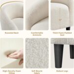 Yaheetech Accent Barrel Chair, Boucle Fabric Club Chair, Furry Sherpa Elegant Armchair with Cozy Soft Padded, Suitable for Living Room Bedroom Reception Room Office, Ivory - Image 10