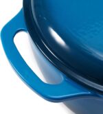 Amazon Basics Cast Iron Dutch Oven Pot with Lid, Enameled, Round, Dual Handles, Heavy-Duty, Medium, 6-Quart, Blue - Image 5