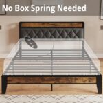 ANCTOR Full Size Bed Frame, Storage Headboard with Outlets, Easy to Install, Sturdy and Stable, No Noise, No Box Springs Needed - Perfect for a Good Night's Sleep - Image 7