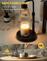 Candle Warmer Lamp with Timer Dimmable, Birthday Gifts for Women Mom, House Warming Gifts New Home Decor, Wax Melt Warmer for Jar Candles with 2 Bulbs - Image 3