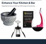 HiCoup Kitchenware Wine Opener - Professional Corkscrews for Wine Bottles w/Foil Cutter and Cap Remover - Manual Wine Key for Servers, Waiters, Bartenders and Home Use - Classic Rosewood - Image 9