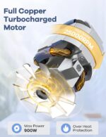 Ganiza Smoothie Blender, 900W Blenders for Shakes and Smoothies, 15-Piece Personal Blender and Grinder Combo for Kitchen, Smoothies Maker with 4 BPA-Free Portable Cup, Nutritious Recipe - Image 4