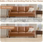 OPPODREAM Soft Neutral Area Rugs 5x7, 5x7 Washable Rug with Non Slip Backing, 5 x 7 Faux Cashmere Low-Pile Carpet, Light Grey & Ivory Cream - Image 9