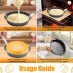 8" Round Cake Pan, 3PCS Nonstick Cake Pans with 100 PCS Parchment Paper, Carbon Steel Cake Baking Pans with Handle, Dishwasher Safe - Image 6