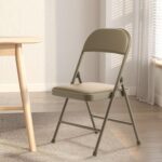 Nazhura 4 Pack Folding Chairs with Padded Vinyl Cushion Chairs with Comfortable Cushion and Durable Steel Frame for Home and Office, for Indoor and Outdoor Events (Kahki Vinyl Padding 4 Pack) - Image 3