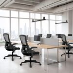 NEO CHAIR Office Desk Chair Computer High Back Mesh Gaming Seat with Ergonomic Adjustable Comfy Flip-up Armrests Lumbar Support Height for Home (Black) - Image 9