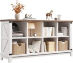 EnHomee 8 Cube Storage Organizer, Cube Organizer with Storage, Book Shelf for Bedroom and Home Office,White,Wood - Image 2