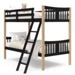Storkcraft Caribou Twin-Over-Twin Bunk Bed (Black with Natual) – GREENGUARD Gold Certified, Converts to 2 Individual Beds - Image 9