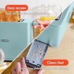 BELLA 2 Slice Toaster with Auto Shut Off - Extra Wide Slots & Removable Crumb Tray and Cancel, Defrost & Reheat Function - Toast Bread, Bagel & Waffle, Aqua - Image 5